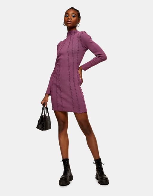 Topshop cheap purple dress