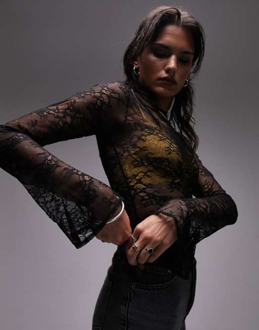 Long sleeve 2025 lace body