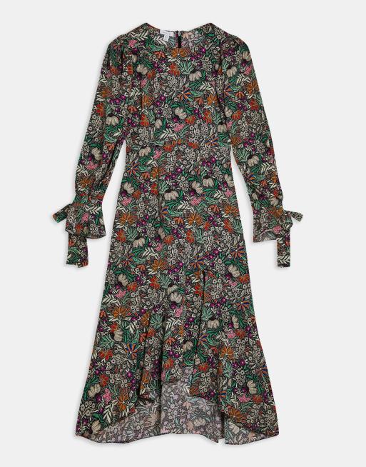 Long sleeve hotsell floral dress maxi