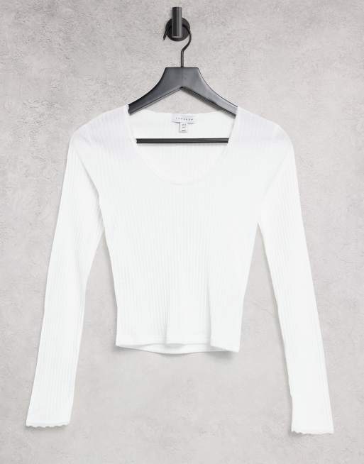 Long Sleeve Pointelle Top