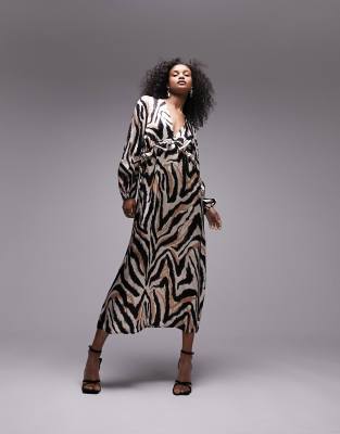 Massimo dutti zebra dress sale