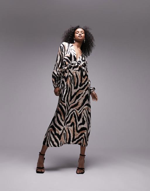 Animal print cheap shirt dress topshop