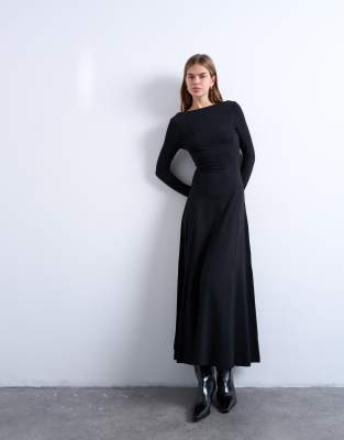 linen dresses with sleeves for breezy days Breezy Elegance Linen-Blend Midi Dress L / French Vanilla main image 0