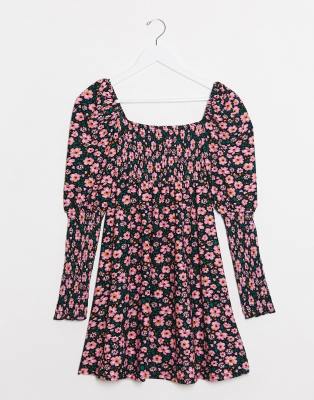 topshop pink and black dress