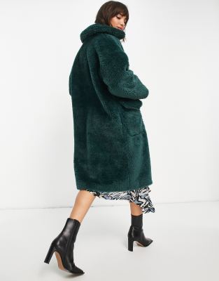 green long teddy coat