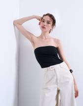 Topshop longline bandeau in black