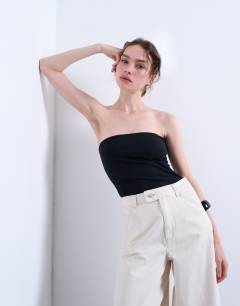 Longline bandeau in black