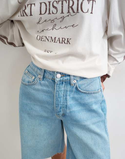 Topshop longline barrel short in bleach, 2 of 7