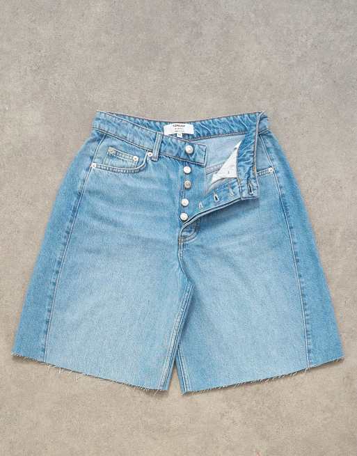 Topshop longline barrel short in bleach, 6 of 7