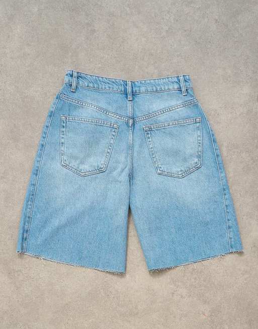 Topshop longline barrel short in bleach, 7 of 7