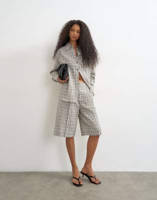 Topshop Longline Bermuda Short In Multi