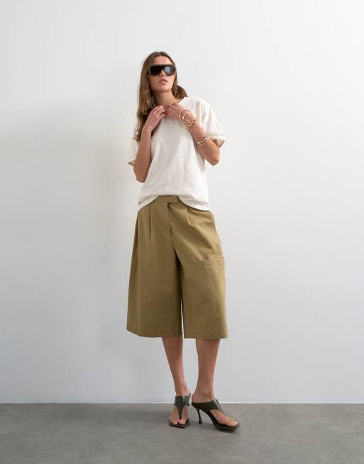 Topshop – Longline-Cargoshorts in Schwarz, 3 von 5