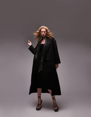 Topshop longline chuck on coat in black - Click1Get2 Sale