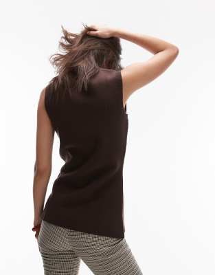 Topshop Longline Compact Knit Vest