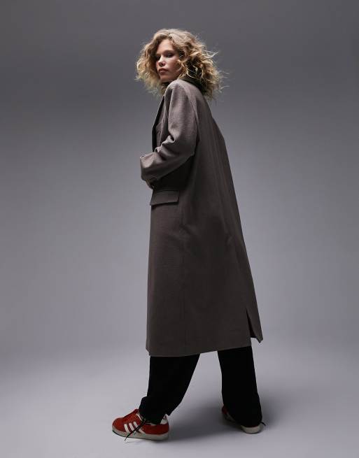 Single-Breasted Reversible Technical Cotton Coat - Luxury Grey