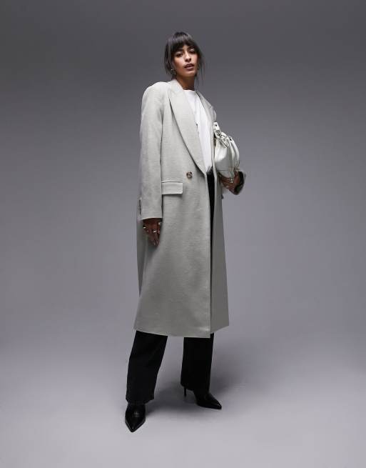 Topshop grey hotsell wool coat