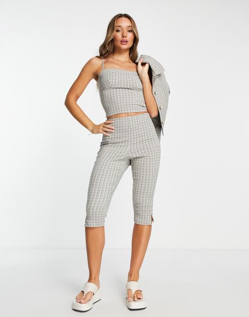Topshop – Longline-Korsettoberteil mit mehrfarbigem Karomuster, Kombiteil , 4 von 4
