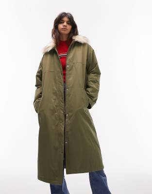 Green topshop outlet coat