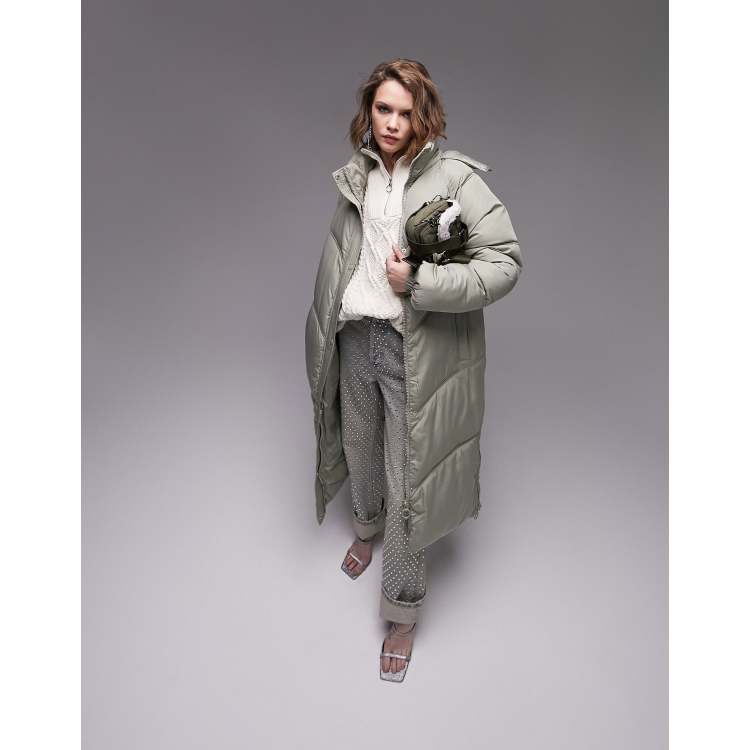 Topshop wrap puffer outlet jacket