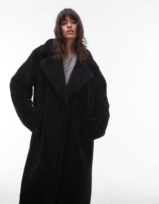 Topshop black borg jacket new arrivals