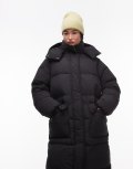 [Topshop] Topshop longline ultimate puffer jacket in black L black