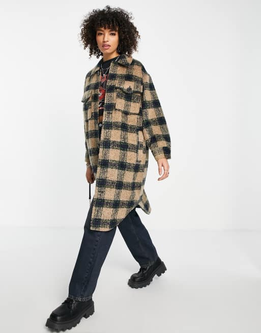 Topshop check jacket sale