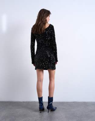 velvet sequin dress topshop Topshop | Dresses | Top Shop Crushed Velvet Sparkle Dress