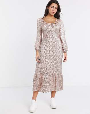 topshop long sleeve midi dress