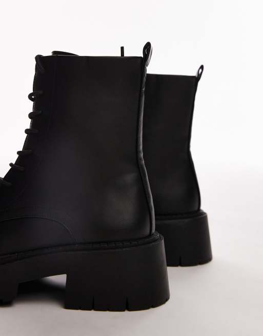 Black lace up boots topshop 2025