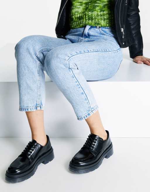 Topshop – Lorna – Klobige Schnürstiefel in Schwarz, 3 von 4