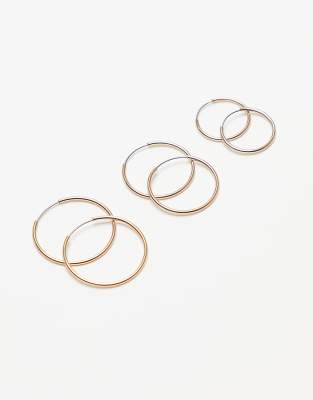 Lot De 3 Paires De Créoles En Argent 925 - Cœur, étoile Et Zircone - Hypoallergéniques, Pour Sommeil Et Cartilage