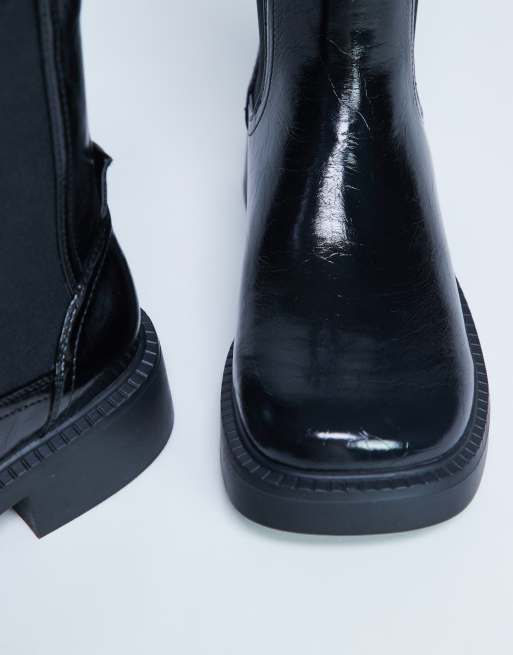 Topshop - Lottie - Sorte Chelsea-ankelstøvler, 3 af 4