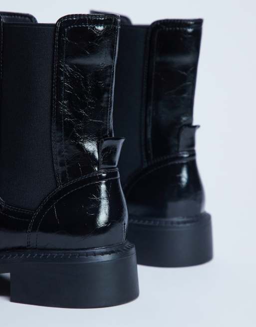 Topshop - Lottie - Sorte Chelsea-ankelstøvler, 4 af 4