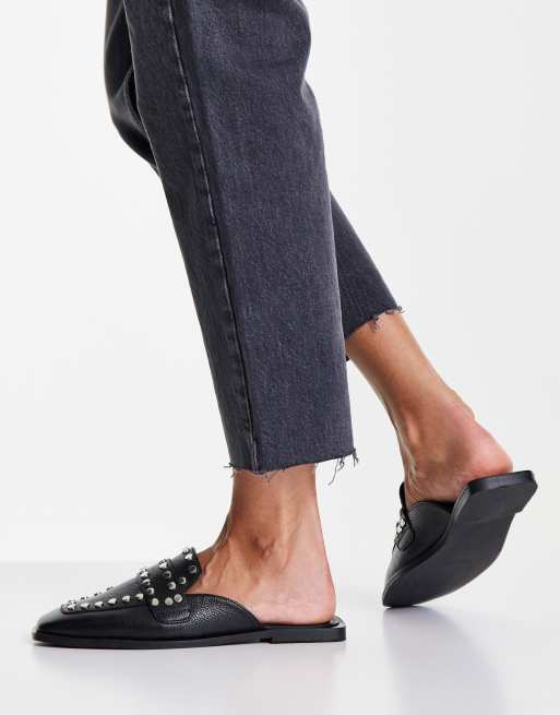 Studded 2024 black mules