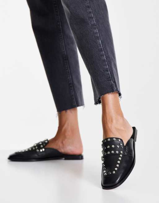 Studded hot sale loafer mules