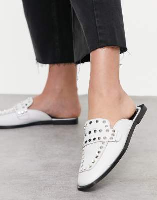 studded leather loafers