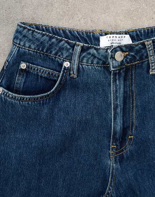 Topshop – Lounge-Jeans in Vintage-Blau mit niedrigem Bund, 5 von 7