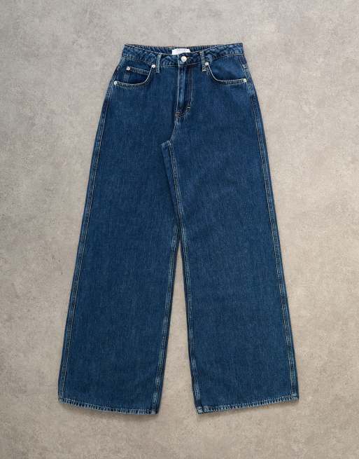 Topshop – Lounge-Jeans in Vintage-Blau mit niedrigem Bund, 6 von 7