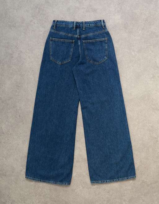 Topshop – Lounge-Jeans in Vintage-Blau mit niedrigem Bund, 7 von 7