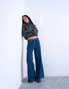 Lounge low rise jean in vintage blue