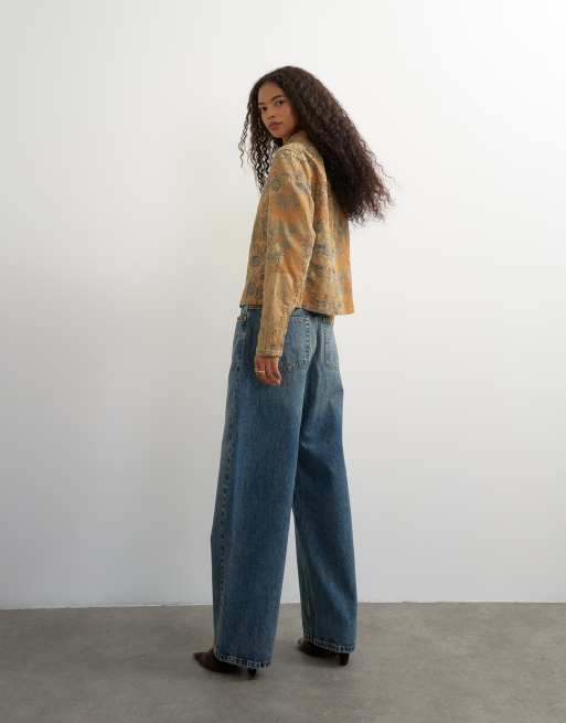 Topshop Low-Rise Baggy Boyfriend-Jeans in Mittelblau, 5 von 5