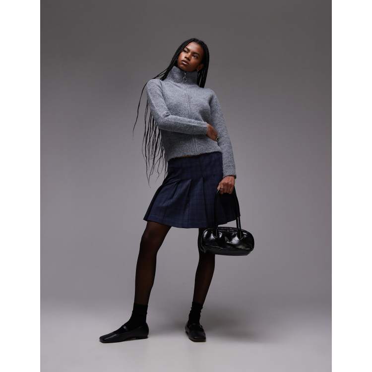skirt outfit tartan mini skirt topshop