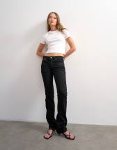 Topshop low rise slim leg jean in black