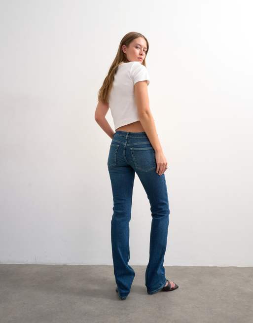 Topshop low rise slim leg jean in rich blue | ASOS