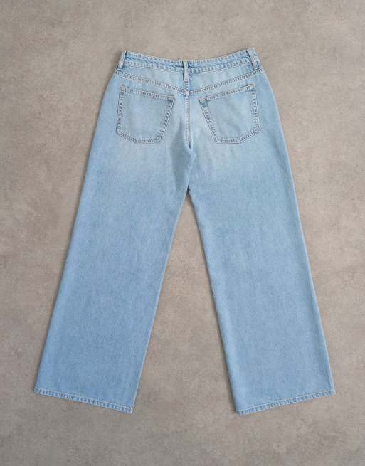 Topshop low rise wide leg jean in bleach, 7 of 7