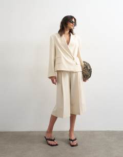 Low slung culotte in ecru