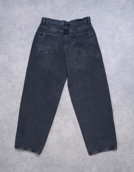 Topshop – Lowrie – Bleksvarta, baggy jeans med låg midja, 7 av 7