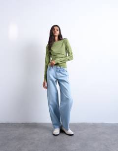 Lowrie low rise baggy jean in bleach