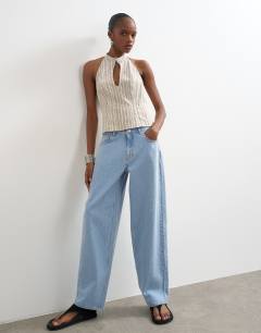 Lowrie low rise baggy jeans in bleach