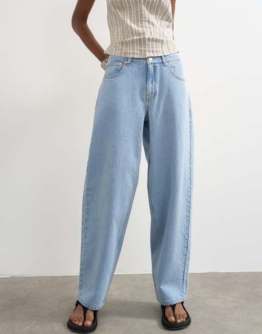 Topshop Lowrie low rise baggy jeans in bleach, 3 of 8